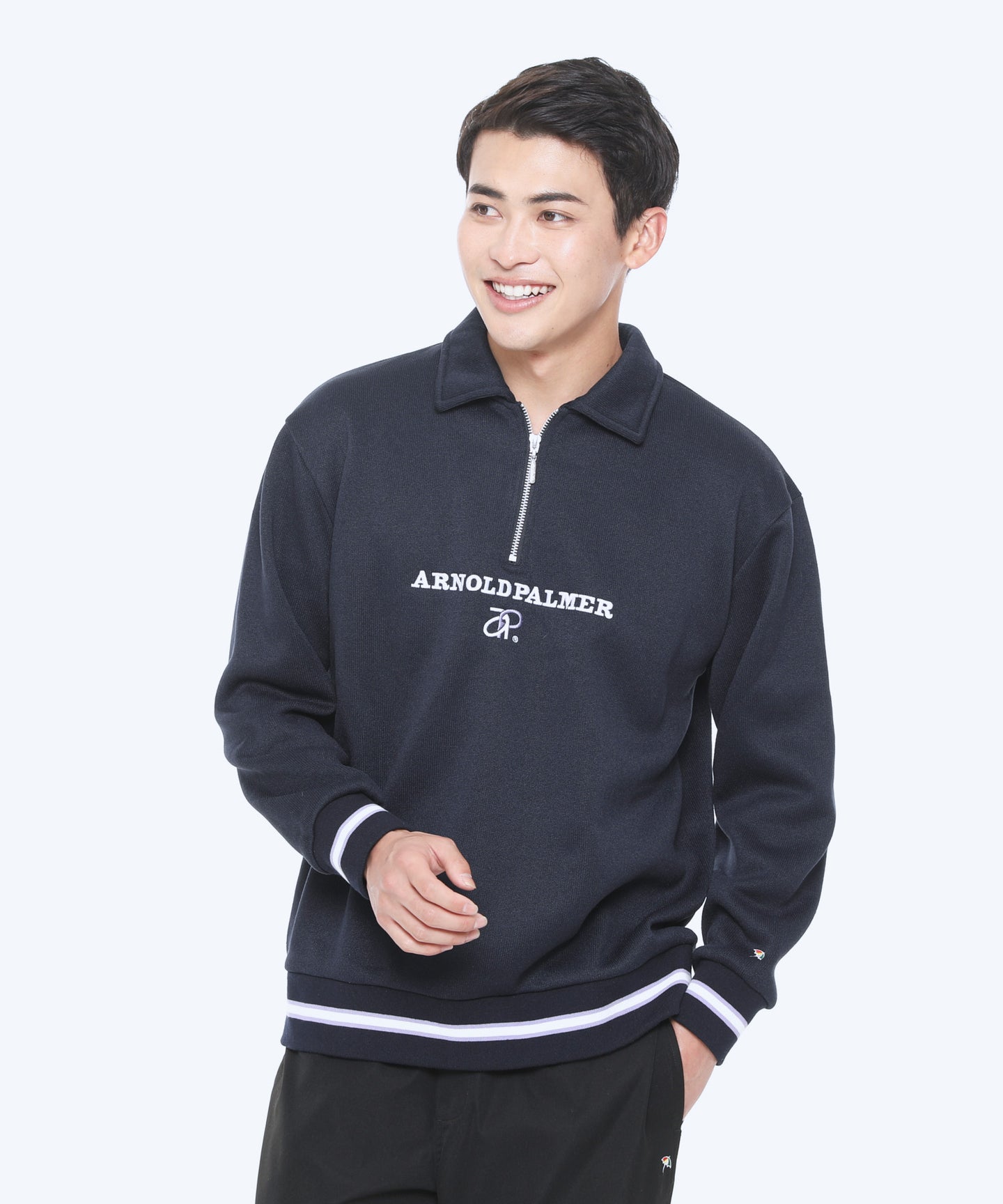 Arnold Palmer バルキー裏起毛シェア衿付きプルオーバー